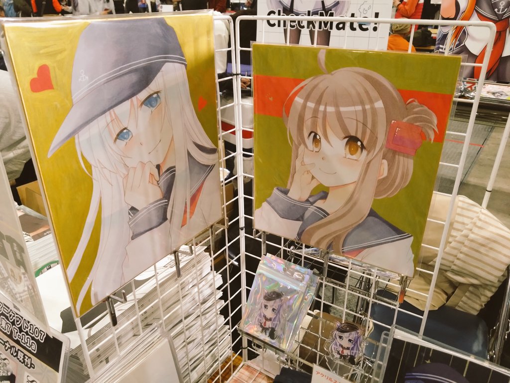 設営完了しました！！
C107 1日目 東7 T11b「きやらめるかぷち〜の」
新刊2冊と聖さんの新作色紙があります。
響のアクリルスタンドと既刊もありますのでよろしくお願い致します！！