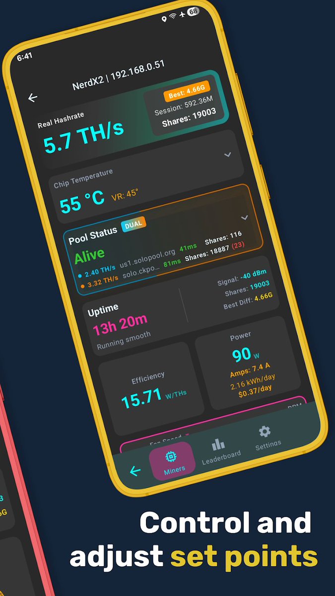 altair_tech's tweet image. If you're not monitoring your home miners with HashWatcher by @SunPowerFusion, you're seriously missing out!

Here's why it's a game-changer:
-Completely free to use
-Available on both iOS and Android
-Displays far more detailed data than OEM apps
-Bird's-eye view of your entire…