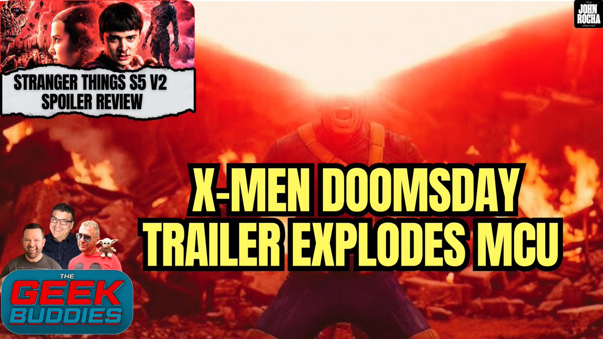 Wrap up 2025 with <a href="/TheRochaSays/">John Rocha</a>, <a href="/Shannon_McClung/">Shannon McClung</a> &amp; <a href="/mktoon/">mktoon</a>!
- #AvengersDoomsday Trailers got everyone talking! What do you think?
- #AvatarFireAndAsh Box Office Domination continues! 
- Our #StrangerThings5 Vol 2 Spoiler Review!

Link: youtu.be/2Dx83B-IIVs?si…