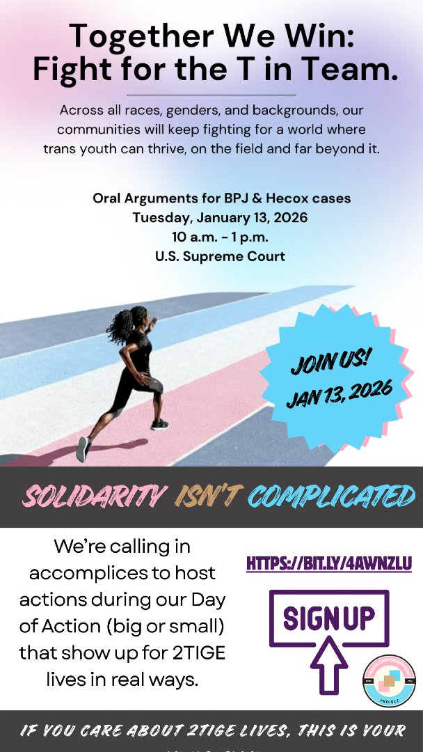 We’re organizing a Day of Action in support of 2TIGE lives and inviting in accomplices like you to host something in your own communities. 

It can be small.
It can be simple.
You won’t do it alone.

Sign up now.
bit.ly/4aWnZLu