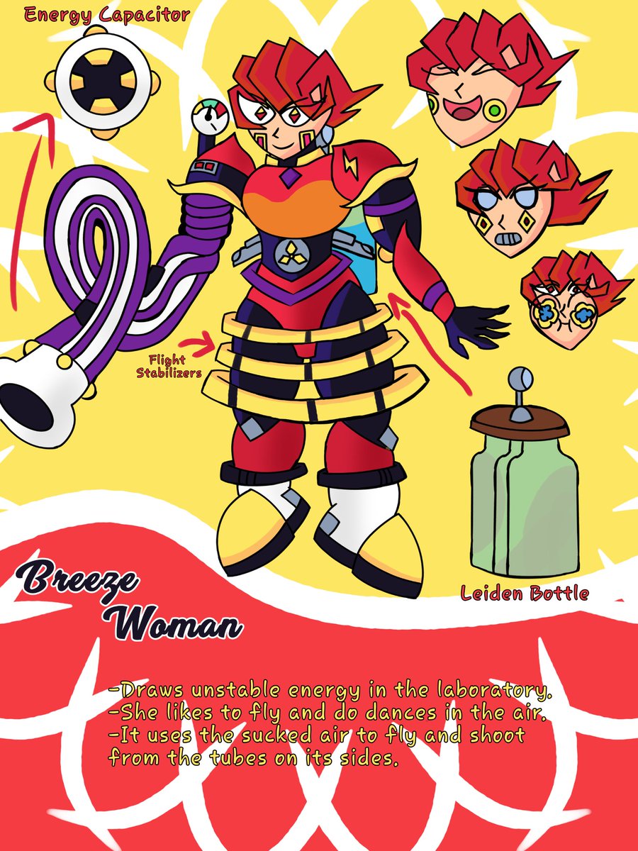 eli_senko's tweet photo. Mega Man Dual OverDrive
Name: Breeze Woman
Creator: Eli Legend/Elías S. A.
Description: A shy girl who is focused, but loves to dance, and also has sudden personality changes, although she also greatly appreciates her work and tries to improve.
#MegaManDO #DesignARobotMaster https://t.co/NiaUaxYTOE