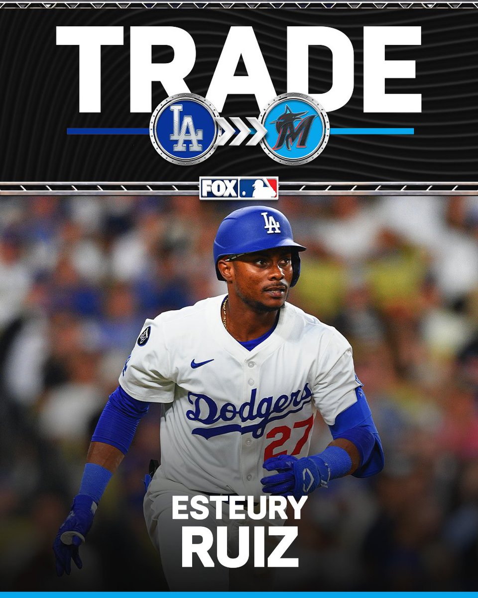 The Marlins are acquiring Esteury Ruiz from the Dodgers in exchange for Adriano Marrero, per multiple reports