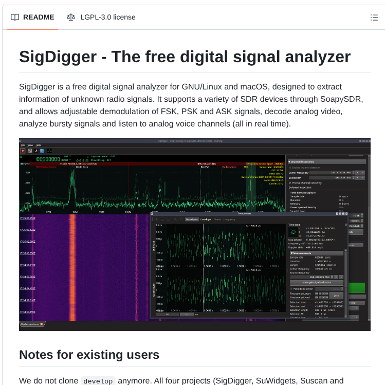 tom_doerr's tweet photo. Extracts information from radio signals through SDR devices

https://t.co/U5PiEmTnej https://t.co/AZPP5uln0w