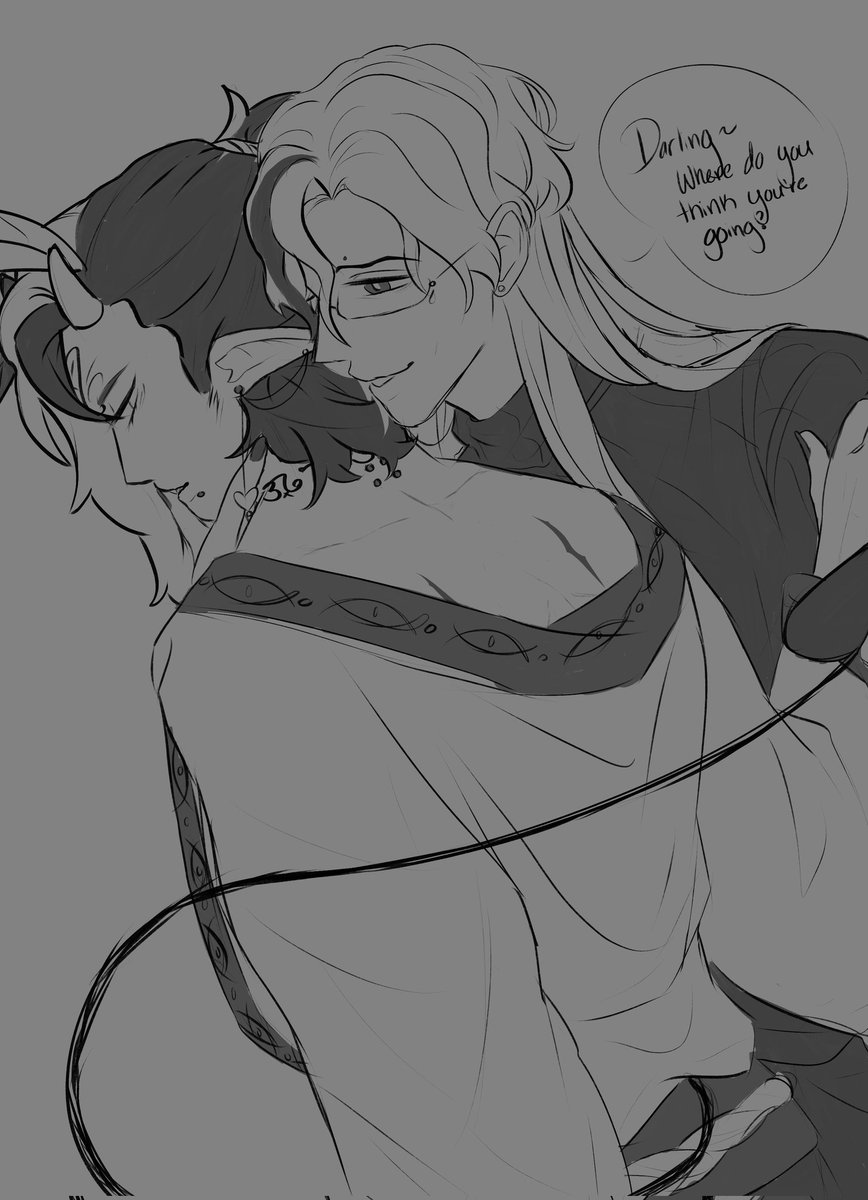 RhysMoVT's tweet image. Was trying to get out of the art-block I am in, ended up making fanart of @SolisAfterDark, and myself 
#SoliSketch #Monowings