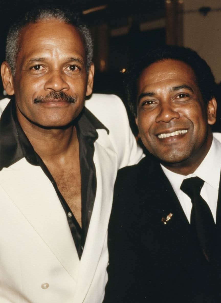 ¡Qué fotaza! Ismael Rivera junto al gran ‘Cheo’ Feliciano, 1980.