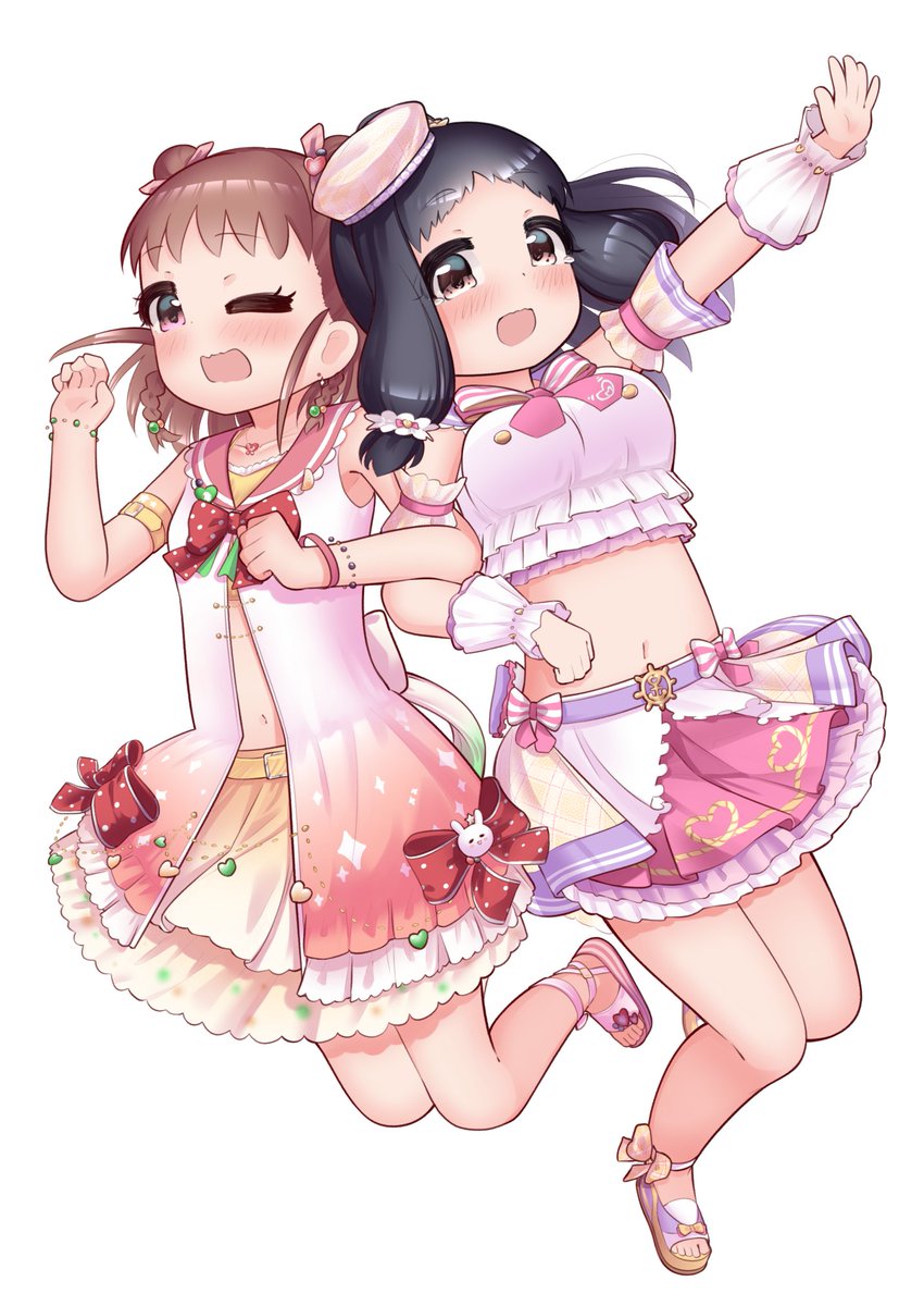 moruru_2's tweet image. 明日出すあつくるみ本の表紙の文字なし版置いて置きます
この衣装親和性高くて尊いまじすこ
コミケ当日はお待ちしておりますよろです
#大沼くるみ
#棟方愛海