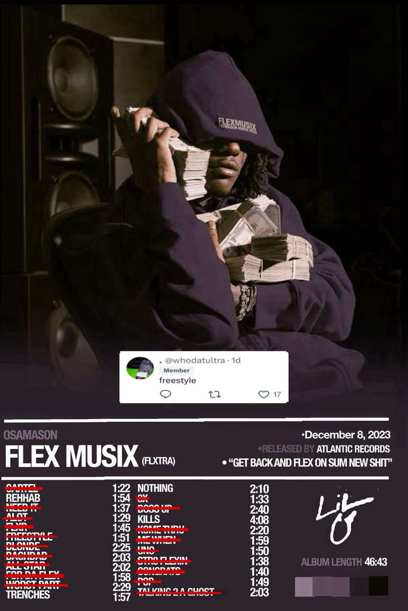 “Freestyle” has been deleted, only 4 songs left now.
Delete the next Song Top Comment decides 👀