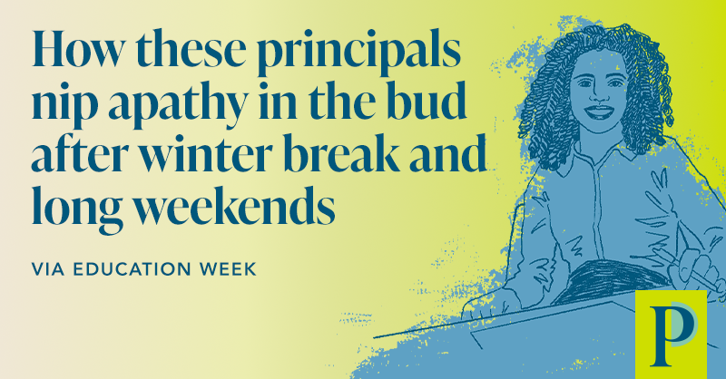 After a break, how can you reengage your students?

Limiting cellphone use, encouraging and supporting teachers and cheering on your school can help. Read on for more ideas from <a href="/educationweek/">Education Week</a>.

edweek.org/leadership/how…