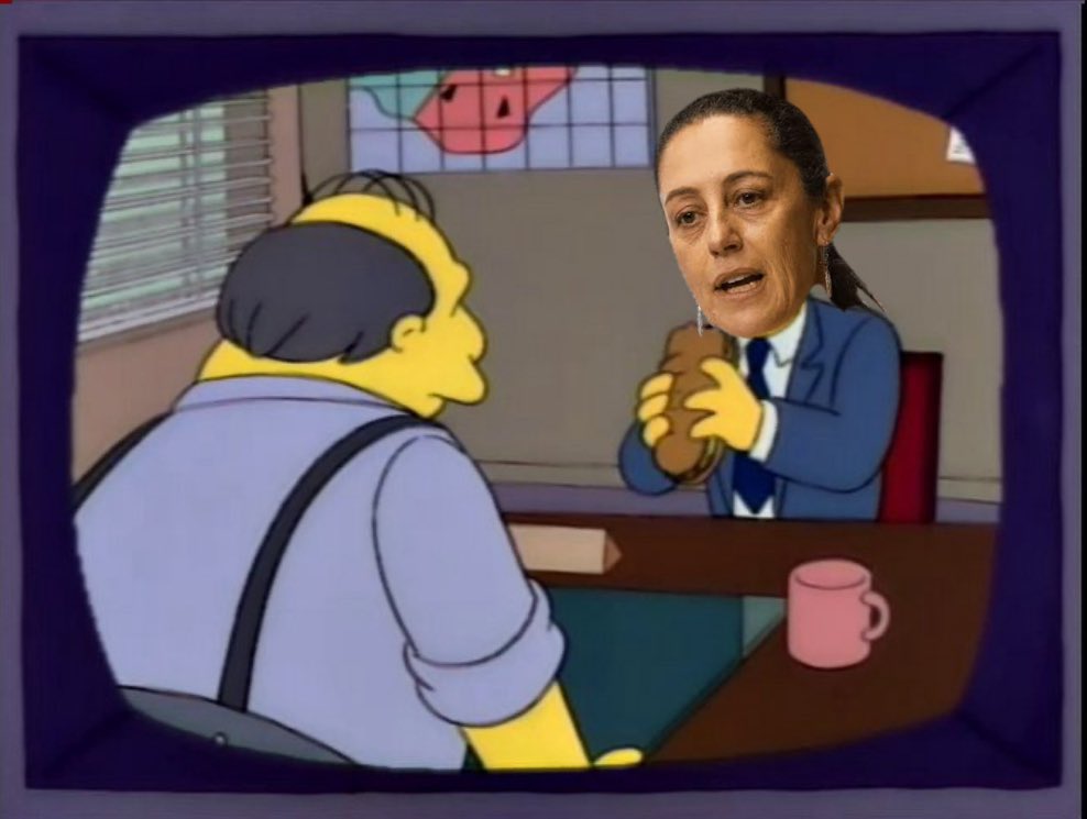 -Tienes que defenderme, chairo.
-¡Pero esta maroma sí está difícil, mi presi!
-Tienes que hacerlo por mi, chairo. Por Claudia.
-Está bien. Por ti, Claudia.

-Bien, Claudia: chairo está ☠️ ¡Se desnucó de una maroma de aquí a acá!
-¡Oiga, estoy tratando de dar la mañanera!