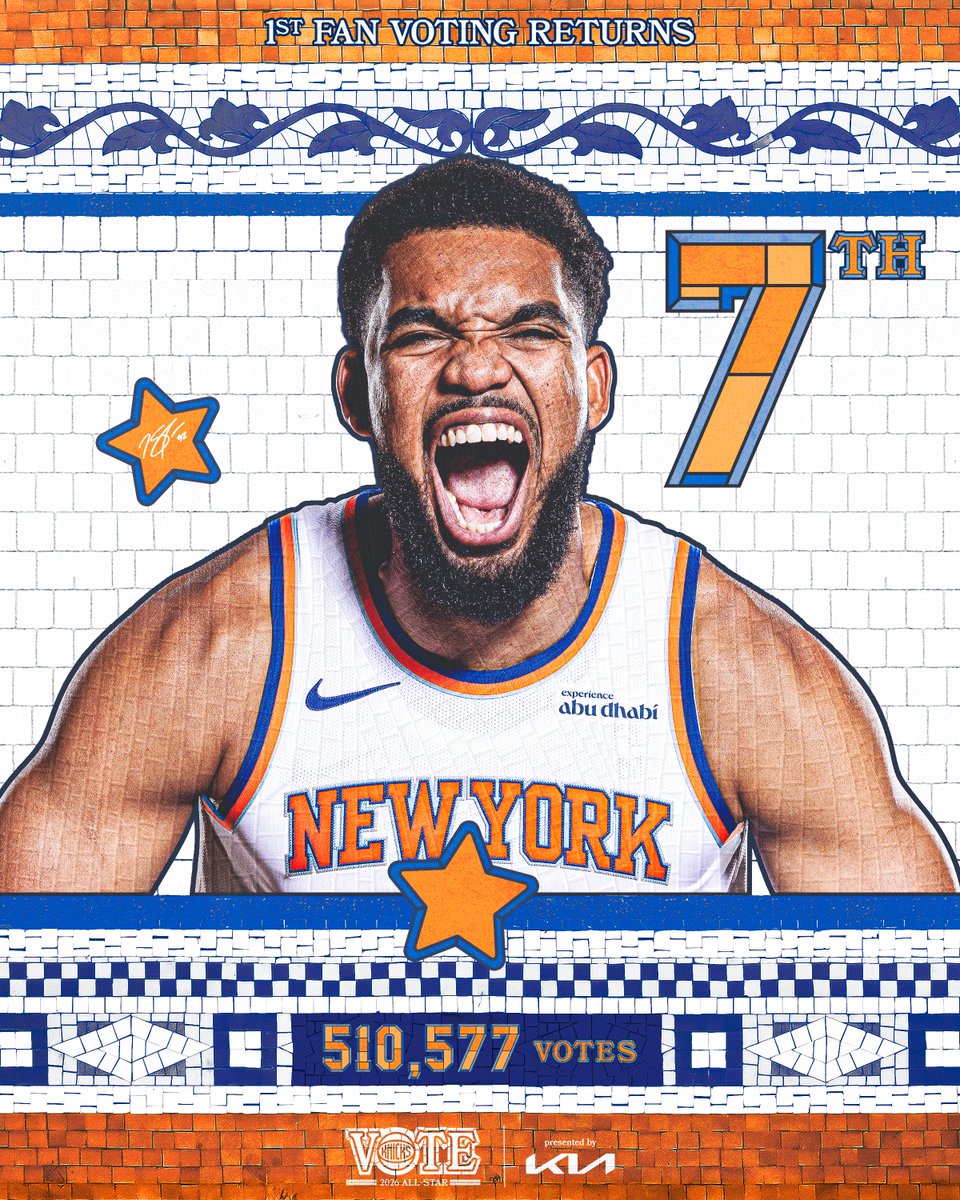 Gran impacto de Karl-Anthony Towns con los New York Knicks 📈⭐️

VOTA por Karl Towns como titular del #NBAAllStar 🫵
 on.knicks.com/4iRDt5n