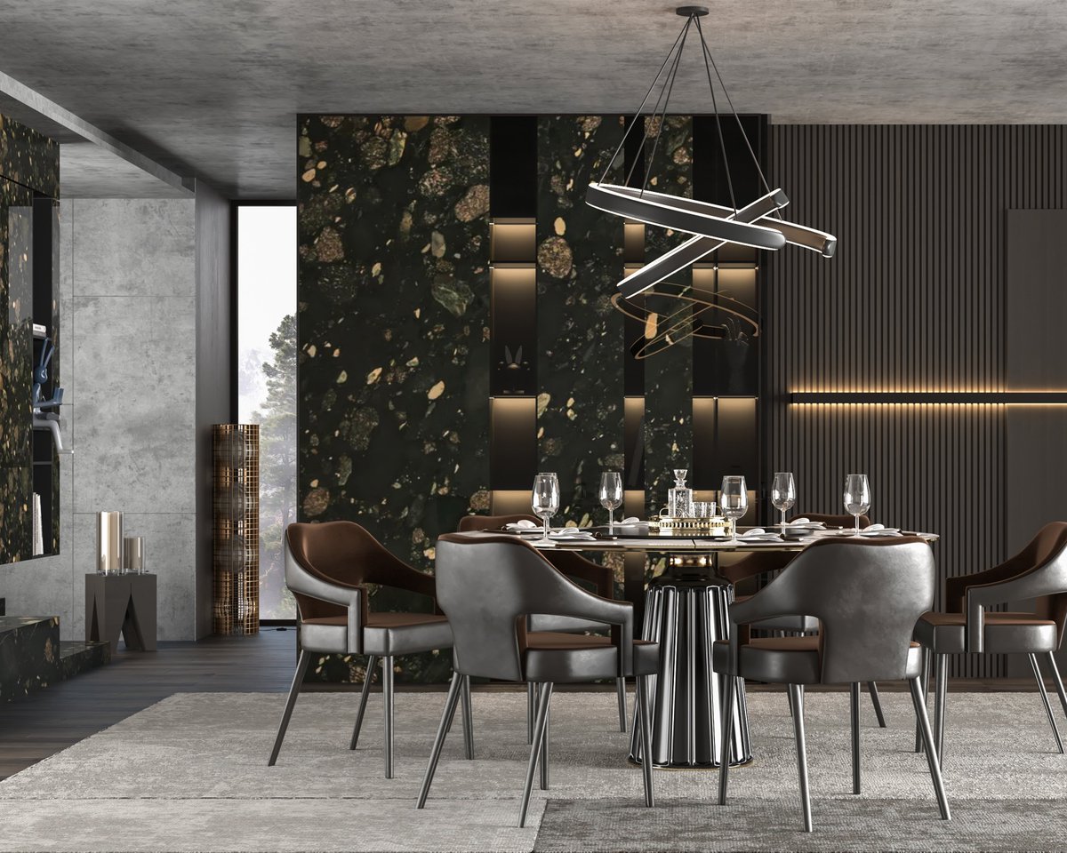 StoneArt_China's tweet photo. When midnight forests meet molten dawn –
Twinkle Star marble captures Earth's primal energy.
Obsidian depths ignite with peacock feathers and olive embers.
#StoneArtChina #TwinkleStar #Marble #LuxuryInteriors #naturalstone #MarbleDesign #LuxuryMaterials #LuxuryDesign https://t.co/1rjcFcbNZB
