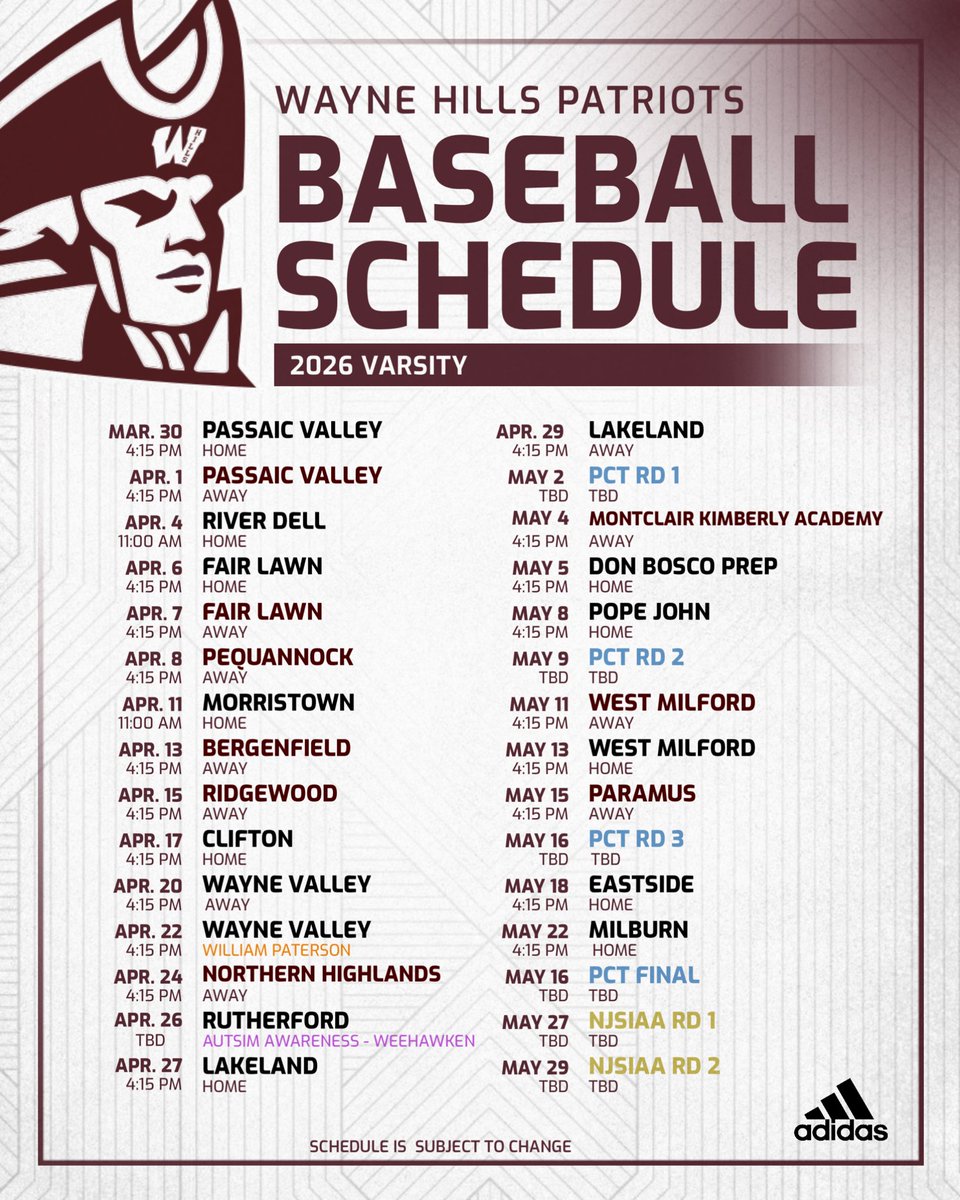 Wayne Hills Baseball tweet media