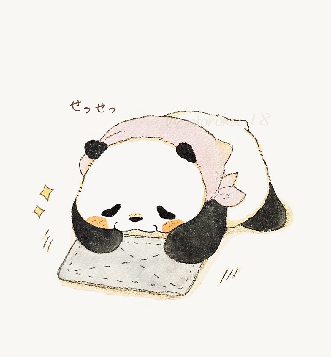 「大掃除がんばったら お雑煮のおもち1個増やしてあげる」|さとろくのイラスト