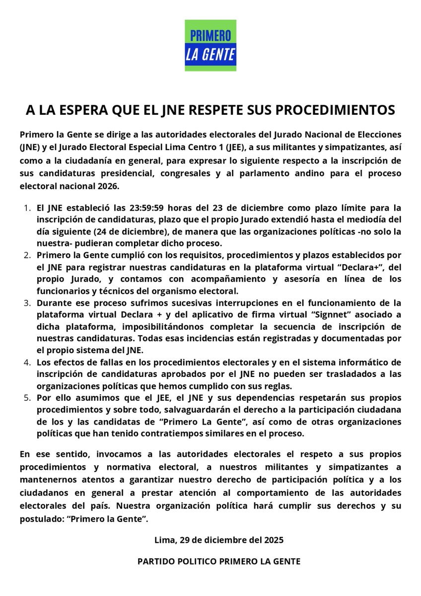 Primero La Gente tweet media