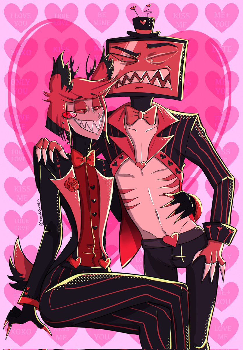 Valentine's outfit with Vox and Al 😏 #hazbinhotel #radiostatic #radiosilence #voxhazbinhotel #alastorhazbinhotel