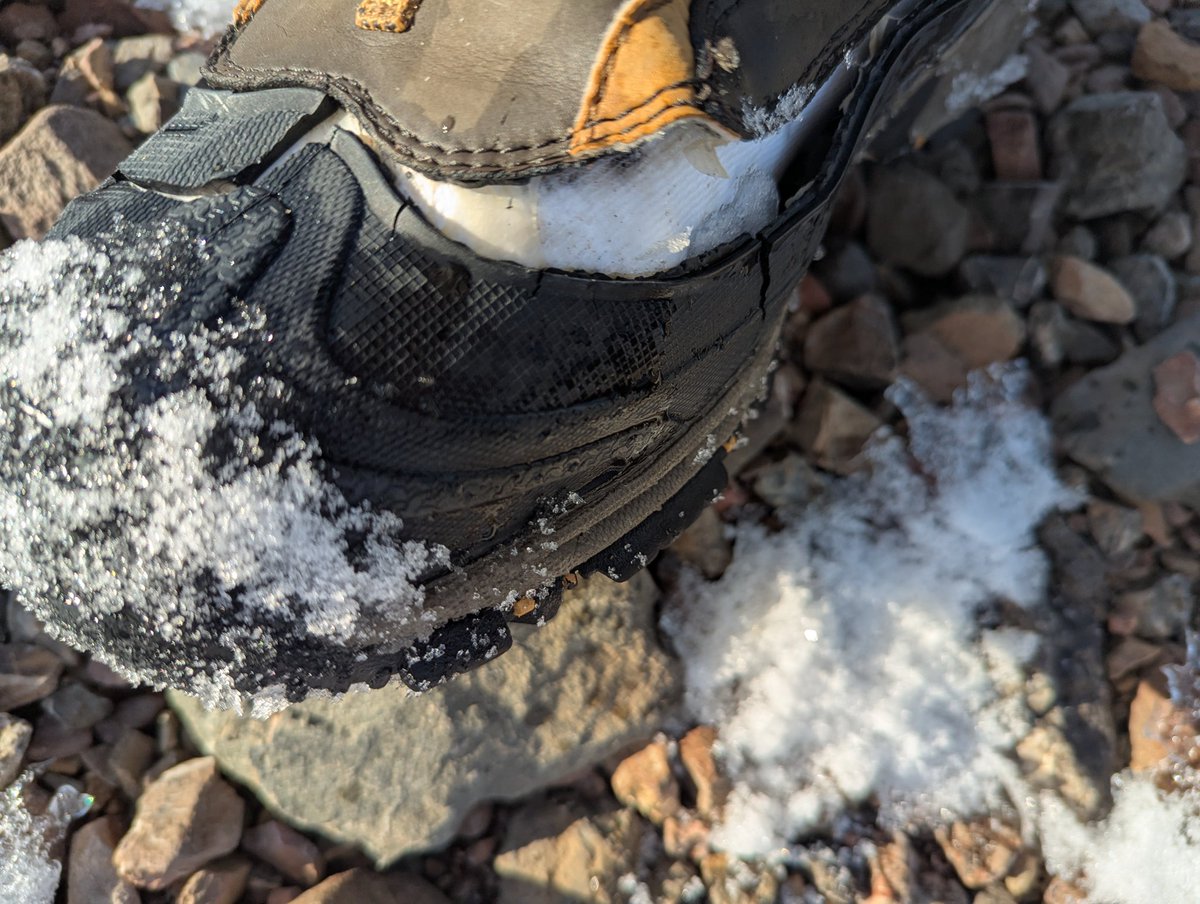 Never going to trust Columbia for boots ever again. 1st time out of town with them and they both exploded along the seams and really screwed up my outing. Worn only 4 times before this, in town, on grocery runs! 

#Columbia1938