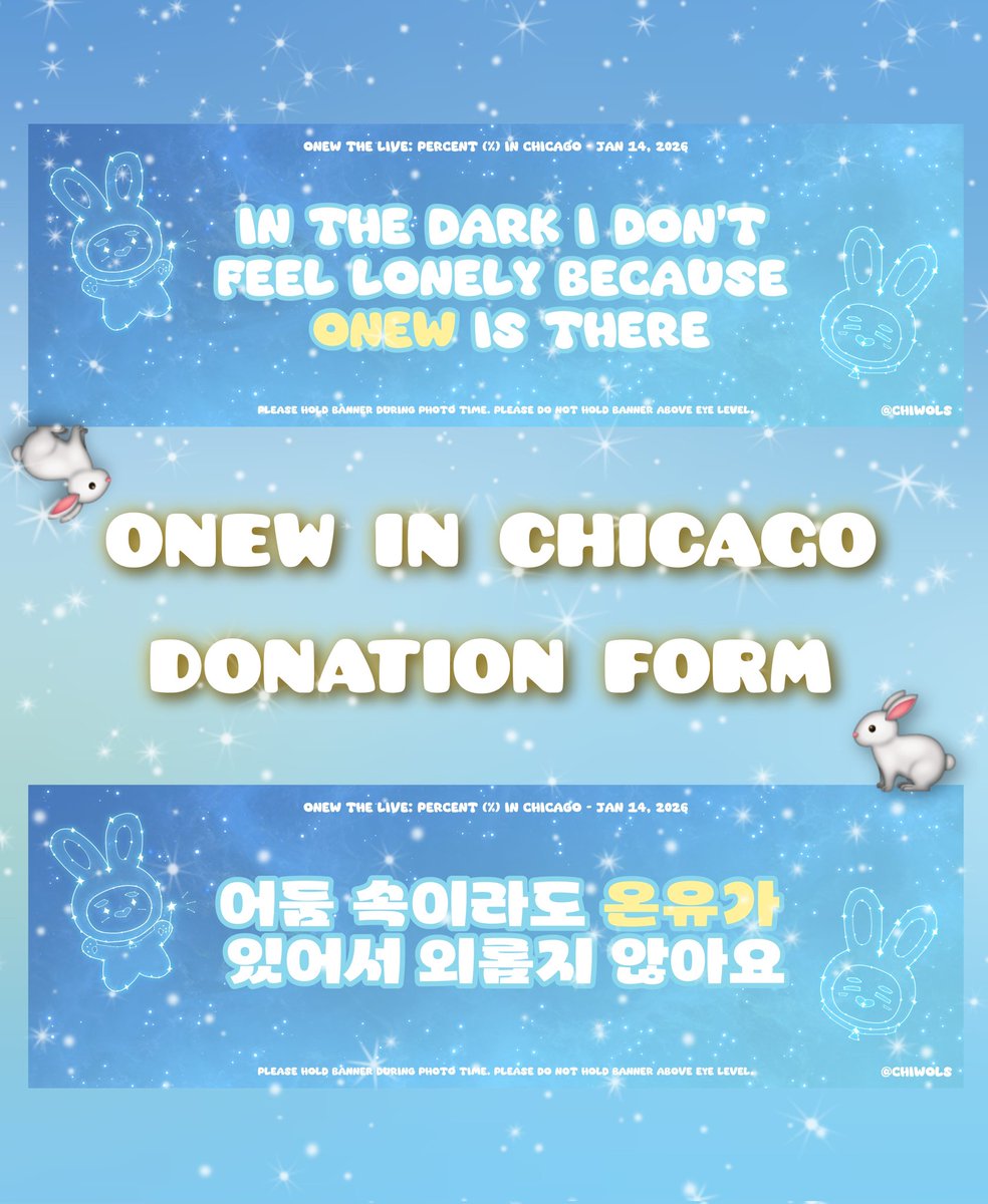 Hey there Chiwols &amp; Jjingus! 🐇

Our donation form is officially open 💎

If you or anyone you know would like to contribute to fund the costs of the approved banner and other fan support, check out the link below to our donation submission form! 

Every little bit helps, and
