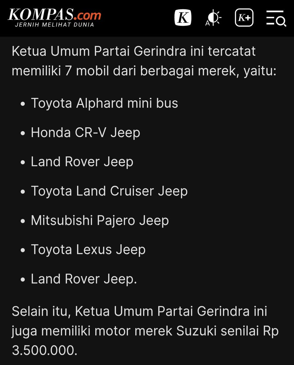 ferizandra's tweet image. Teddy sebut Prabowo kirim helikopter pribadi ke Aceh sejak pekan pertama bencana...

Btw, Laporan Harta Kekayaan Penyelenggara Negara (LHKPN) tahun 2025 atas nama Prabowo cuman mencantumkan kepemilikan 7 mobil dan sebuah motor... gak ada helikopter pribadi...

Jadi mana yg gak…