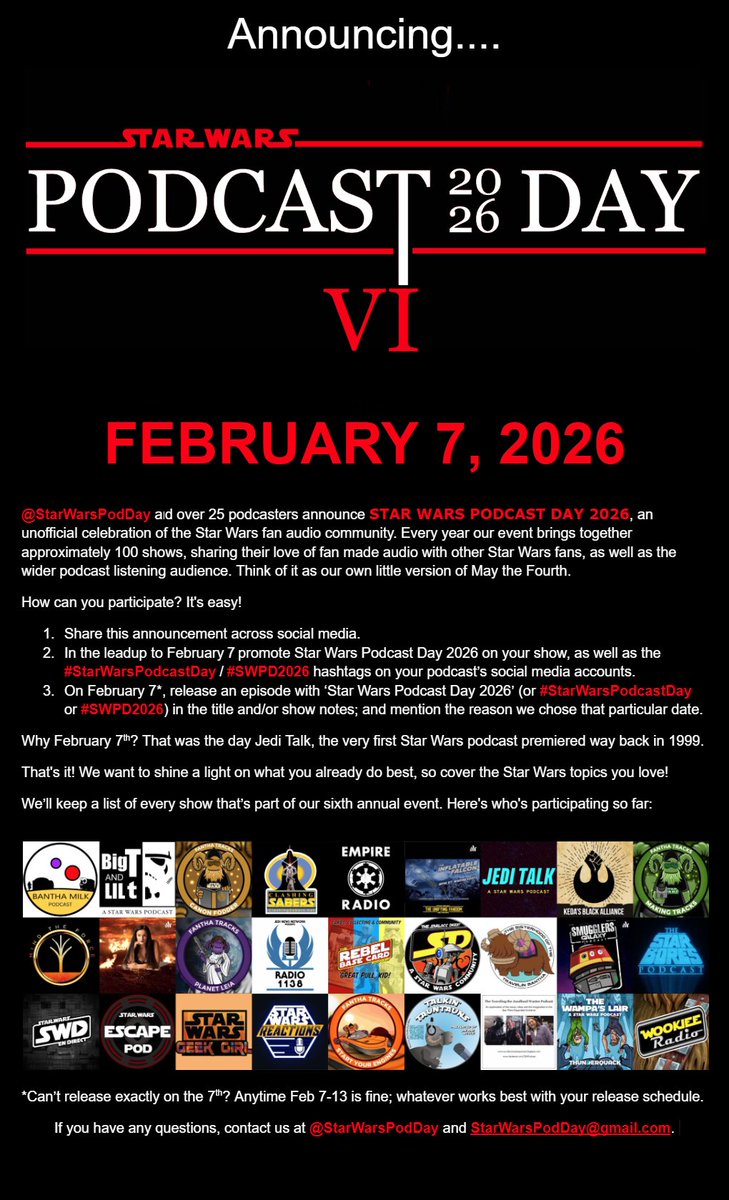 Star Wars Podcast Day (February 7) tweet media