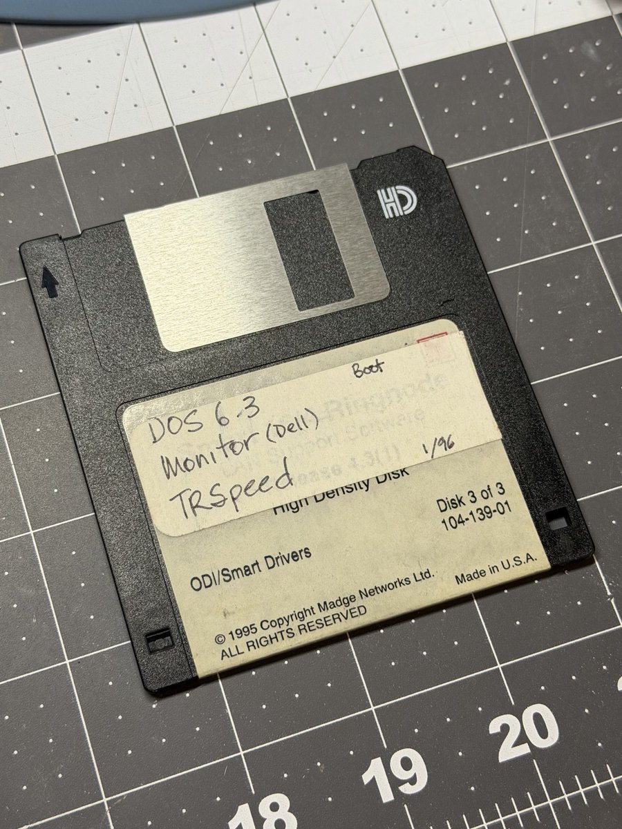 markstevens's tweet photo. For those who know, the fun I had with this disk. New techs could bring down a whole cubicle farm and I could role in with this puppy and save the day! #network #classic #retro https://t.co/sQdGqfLC4O