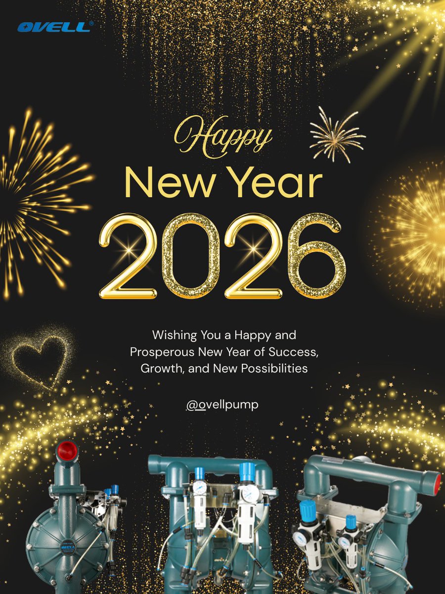 ovell5's tweet photo. Happy New Year from Ovell Pump! 🥂 We are grateful for your trust over the past year and look forward to supporting your success this 2026. Wishing you and your team a prosperous and stable year ahead. ✨

Looking forward to a prosperous 2026 together! https://t.co/No2P5dAgQ1