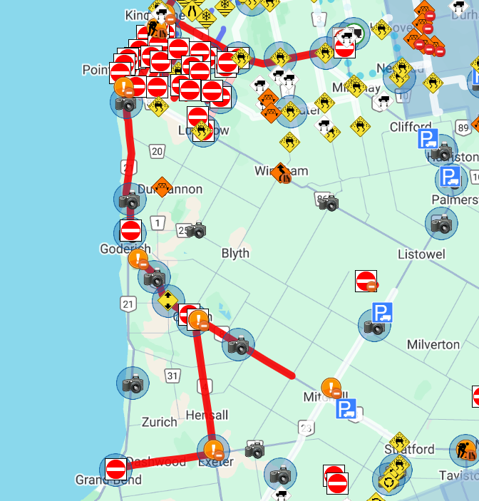 Huron County Road Closures: 
Municipal511 is your most up-to-date trusted source for road closures due to weather events in #HuronOPP detachment's area. 
As you can see here, #huroncounty has road closures as follows:
- Bluewater Highway (Hwy 21) from Blyth Road to Amberley,
-