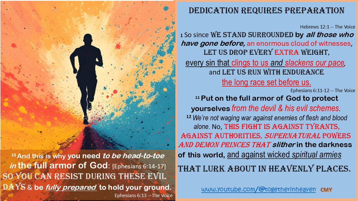 talkingtruth's tweet image. SUNDAY MESSAGE: [posted Monday]

What is your ‘New Year’s Resolution’?

Better health? Loose weight? Get a better job? Be a better communicator? And, hopefully, as Believers, BE A BETTER SOUL-WINNER, should be on our list!

Then…SUIT UP…[Ephesians 6:14-17]…

Happy New Year…