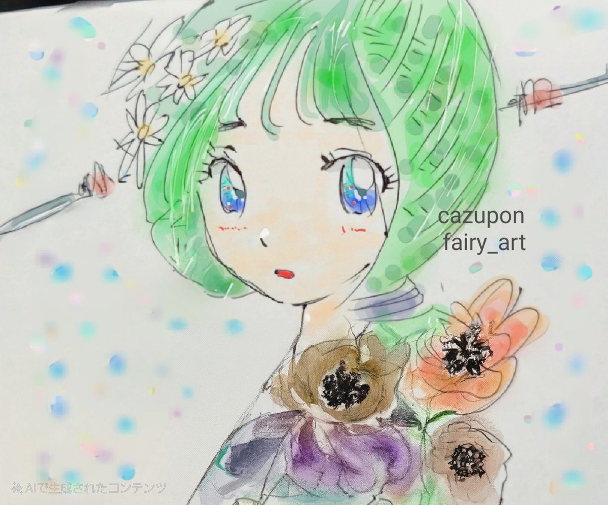 心穏やかになれば また妖精が描けると思う #ボールペン画