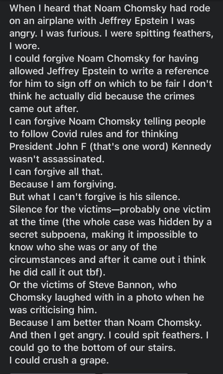 GWhorewell's tweet photo. I sent a piece to Tony Parsehole at Viz Magazine about Noam Chomsky. He's welcome to use it. https://t.co/DEniRVRQDl