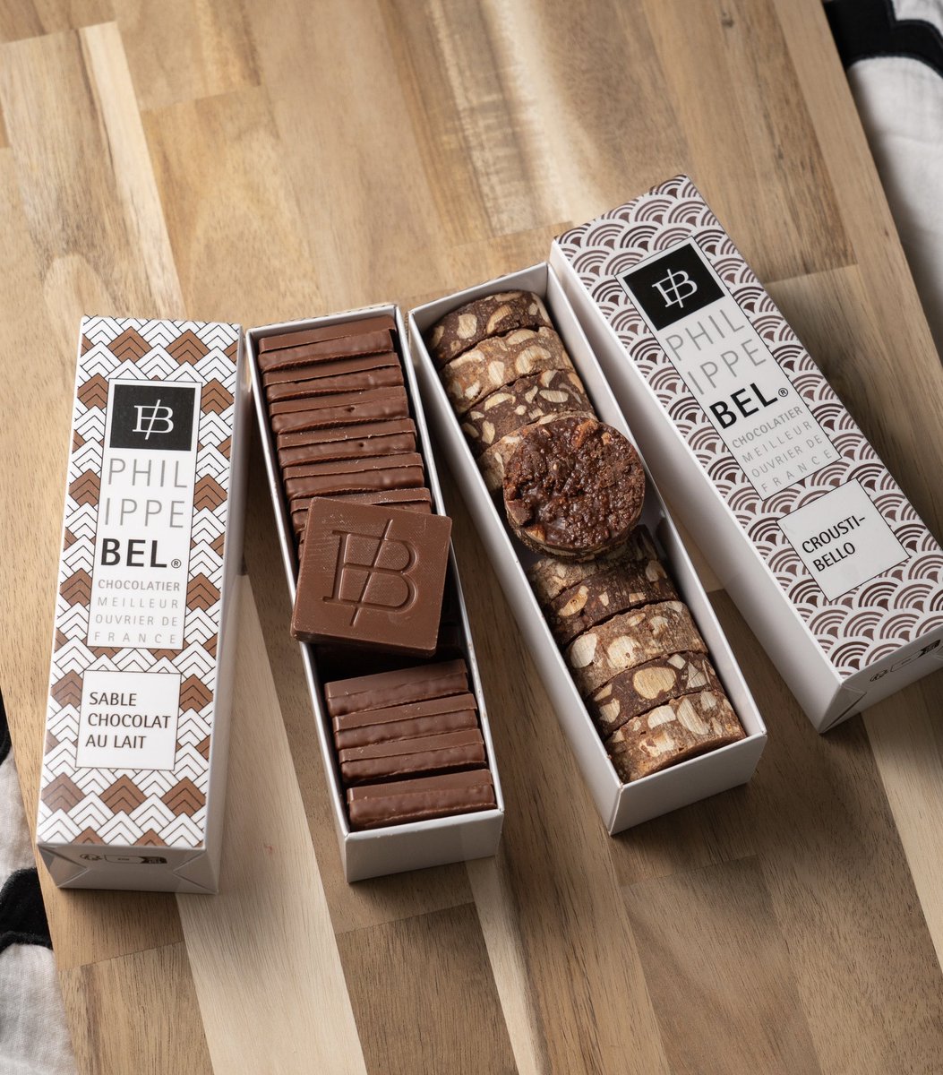 フィリップベルのコクのあるミルクチョコレートプレートとサブレが