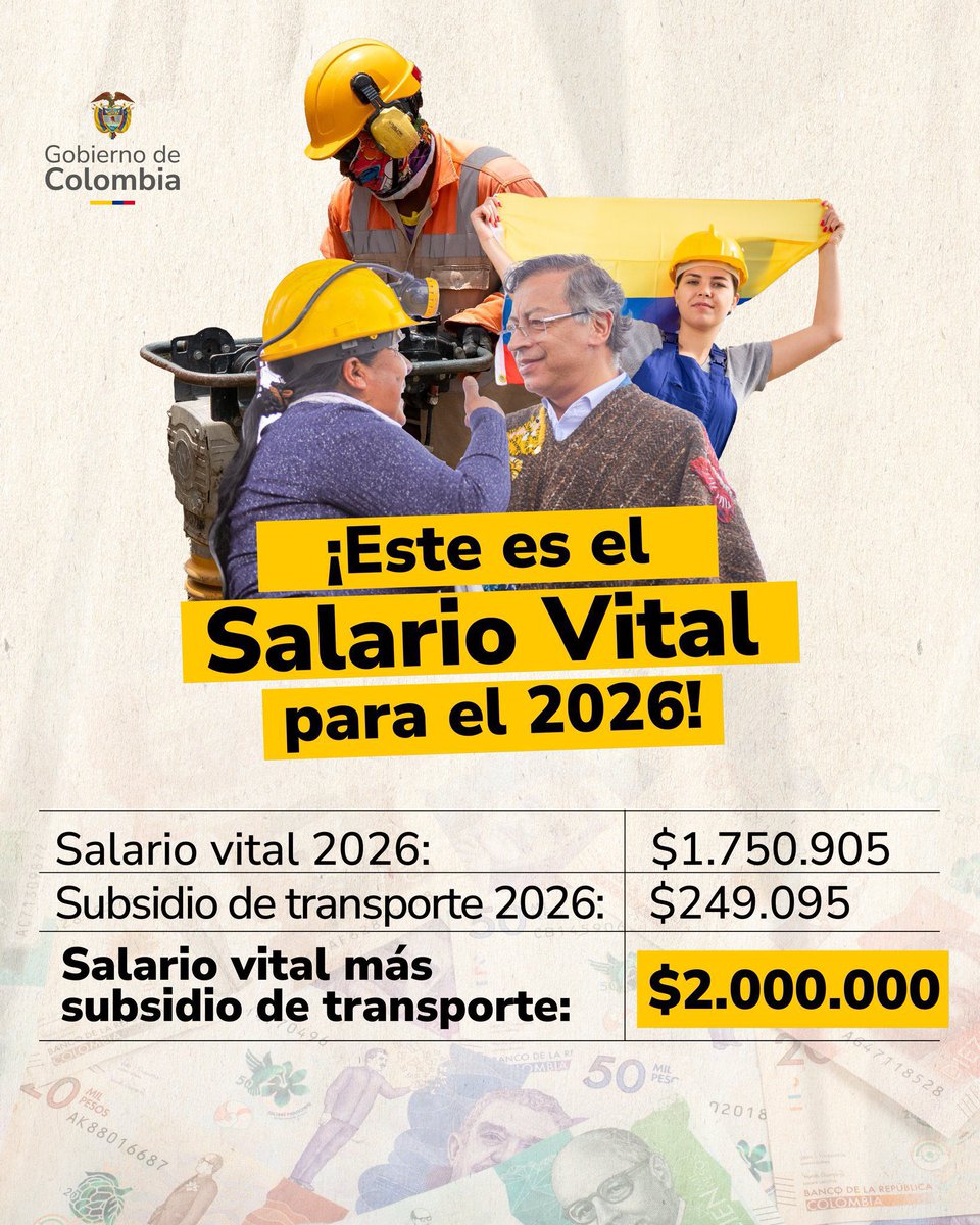 El aumento del 23,7% del #SalarioMinimo representa un avance histórico hacia la dignidad de la clase trabajadora del país y el bienestar de las familias colombianas. 

Desde el Magdalena, donde se levantaron las luchas laborales, saludo este aumento significativo del salario.