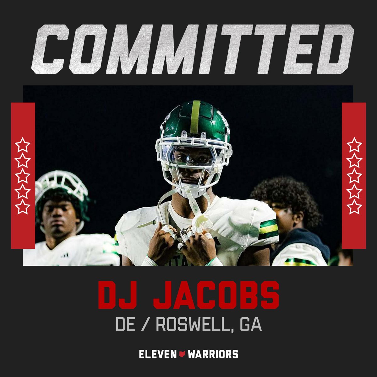 11W's tweet photo. #BOOM 247Sports' No. 1 prospect in the class of 2027, five-star defensive end DJ Jacobs, has committed to Ohio State.
https://t.co/DYc2Ua0OTd https://t.co/vT984t2X9o