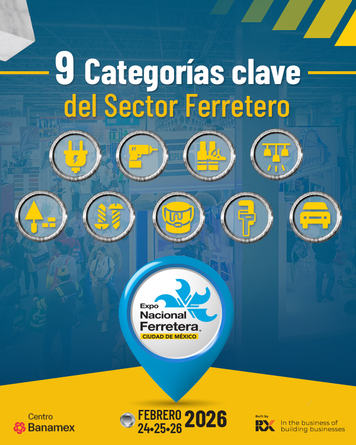 Un punto de encuentro para evaluar opciones en ferretería, construcción, iluminación, eléctrico, seguridad industrial, pintura, tornillería, herramienta automotriz y plomería.
Registrate en:
rxmx.info/3JsFgRl
#exponacionalferreteracdmx
#ExpoFerretera