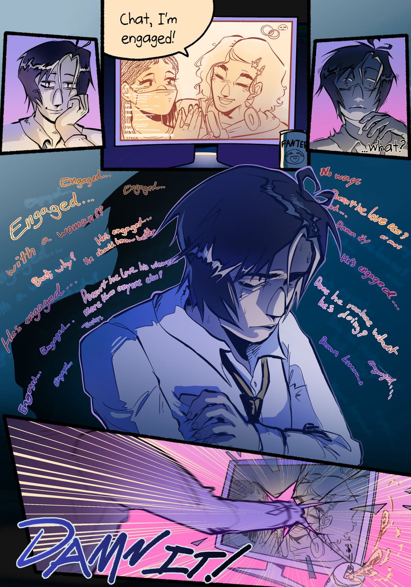 rosisatelier's tweet photo. DISCONNECT - contest entry! PLEASE VOTE HERE: https://t.co/LSUMFllEic THANK YOU!
 #wordsandpictures25 #parasocial @webcomics_hub https://t.co/c2g5J9jZbz