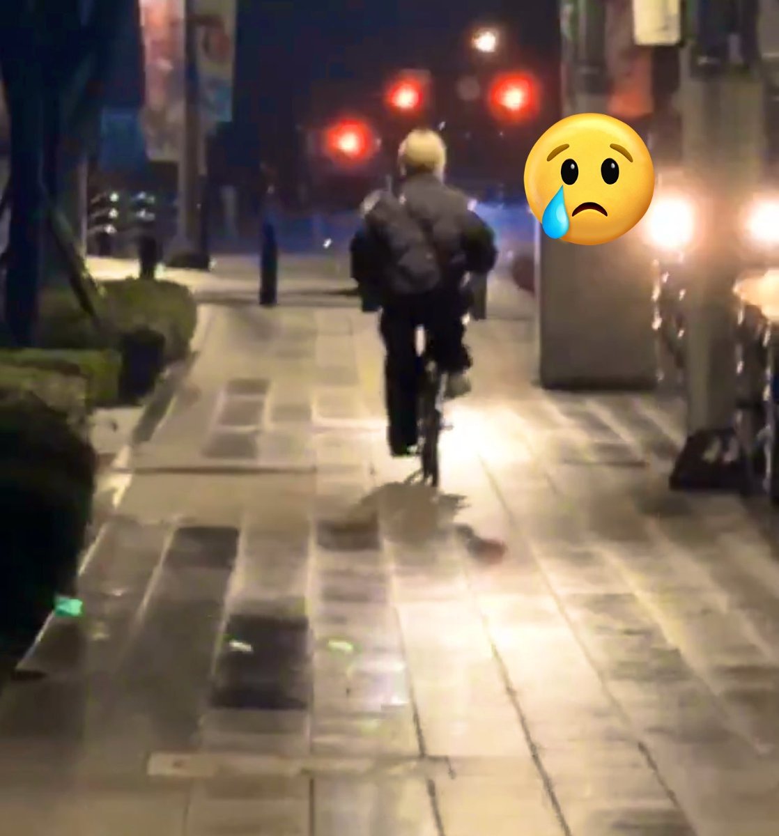 ジミンちゃんが深夜1時 ハイブから自転車で帰る姿を見かけた方が