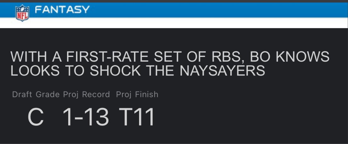 JebSPN's tweet image. Where I started:
Where I finished:
@NFL put some respect on my drafting.