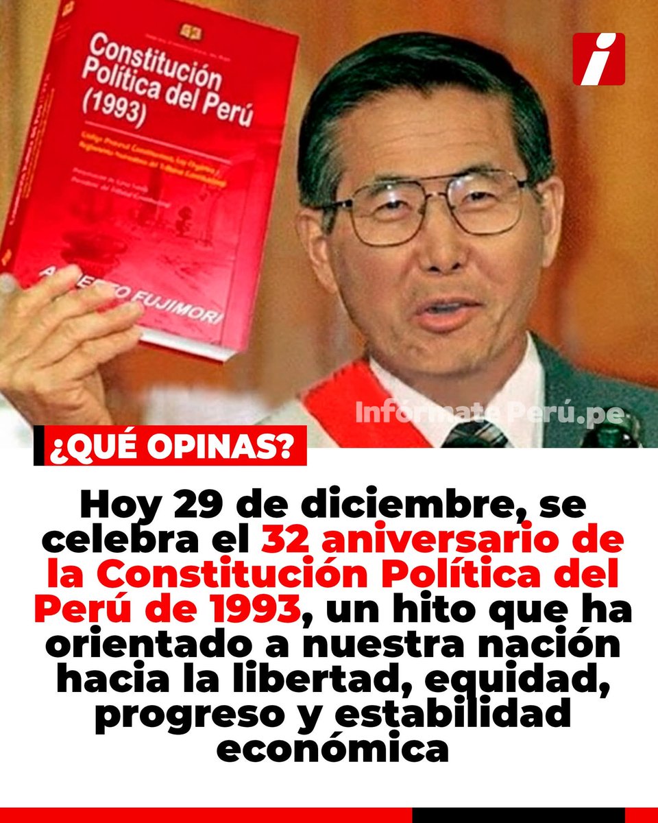 kamahara_lito's tweet image. No podemos dejar pasar el 29 de diciembre, sin recordar el 32 aniversario de la Constitución que nos hizo pasar de: 
✅️7500% de Hiperinflación a 2%
✅️65% de pobreza a 25%
✅️ 0.2% de crecimiento a 4.8%.
🚫Dejamos las colas para comprar aceite, azúcar...

Gracias Chino !!!