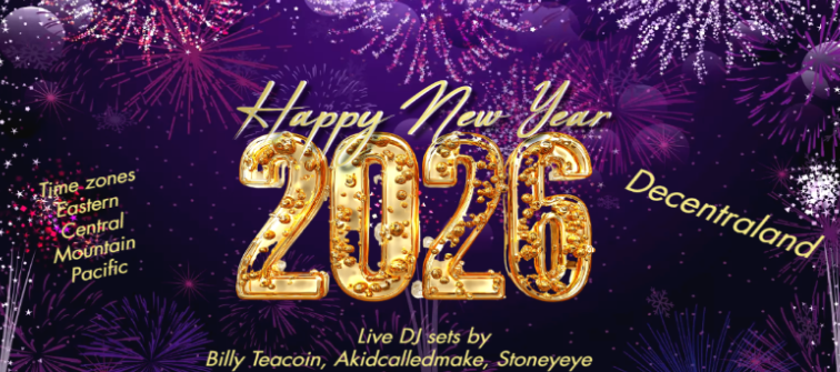 A lot going down this week stop on by for a New Year's Eve party and help <a href="/stoney_eye/">StoneyEyeStudios</a> ,<a href="/BillyTeacoin/">Billy Teacoin 6⃣🫖9⃣</a> ,<a href="/MAKEANFT/">make</a> ,<a href="/SinfulMeatStick/">SinfulMeatStick.eth</a> ,<a href="/CBDecentraland/">Decentraland Community</a> <a href="/CanessaDCL/">Canessa 💫💫</a> and myself bring in the new year. Starts 10pm est at -136,85
#decentraland