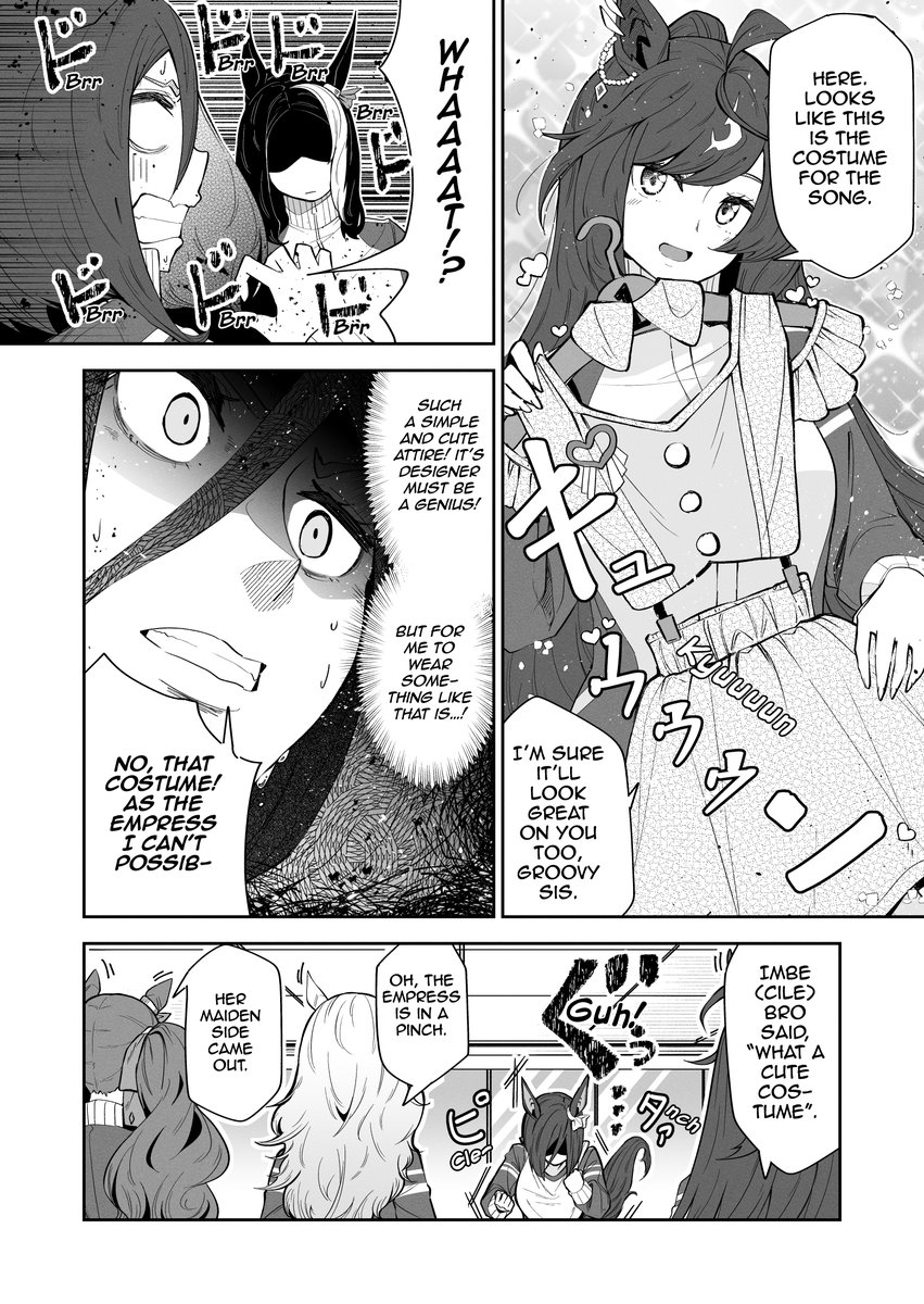 simonrojas937's tweet photo. English Translation 英訳版です。
Air Groove wants to do the Many-Shuukis 3.
Will the Empress stand strong?
Or will her maiden heart emerge victorious?
Kyun-kyun-kyun-dogyutto?
By @neo_tyottama
#ウマ娘英訳 #ウマ娘 #UmaTranslations #umamusume https://t.co/OsTc6Htwtg