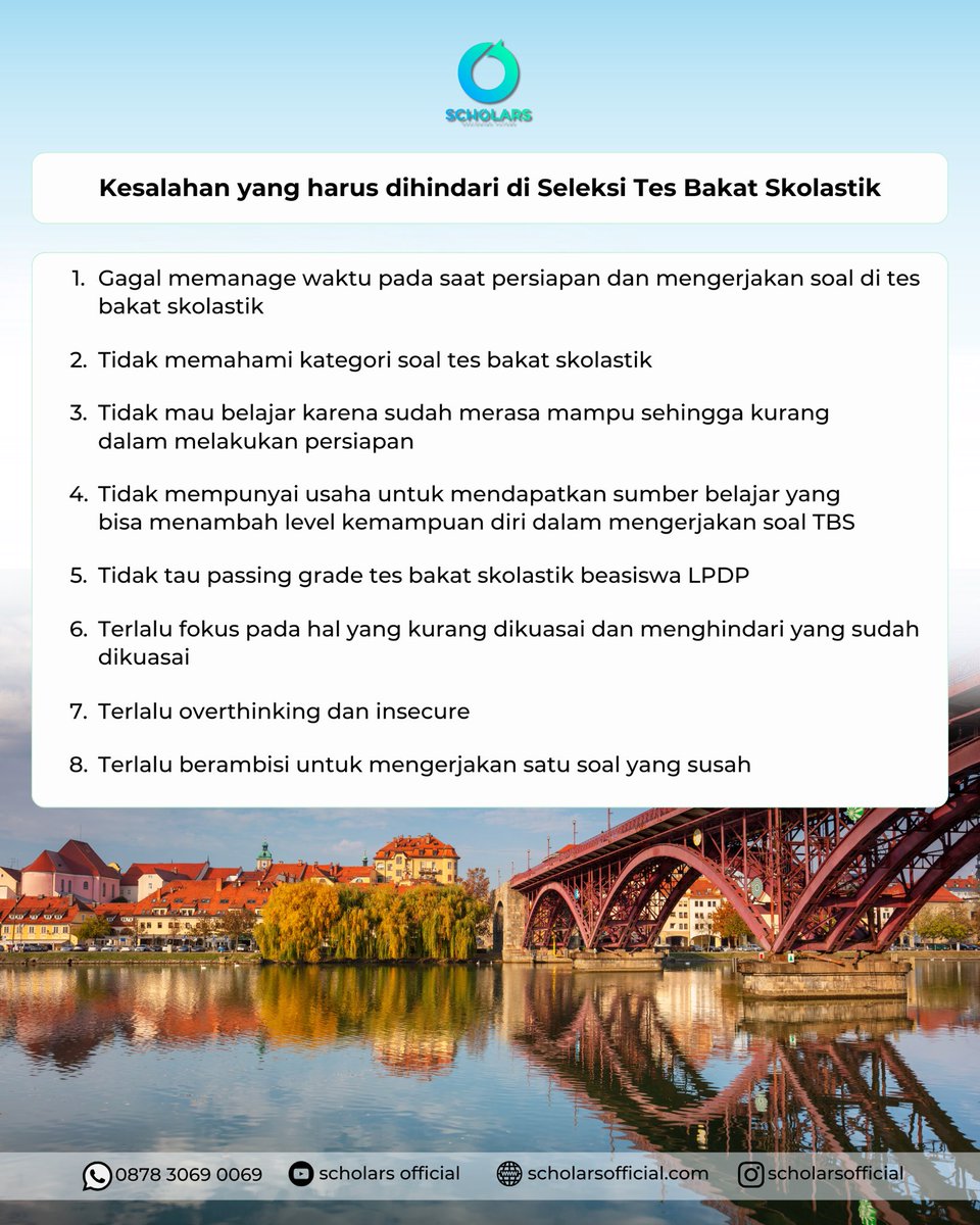 scholars_ig's tweet image. Kesalahan kecil bisa bikin gagal besar di LPDP.
 Dari seleksi administrasi, TBS, sampai wawancara, banyak pendaftar tumbang karena hal yang sama.
 Jangan sampai kamu ngelakuin ini ya!!!
#beasiswalpdp #lpdp2026 #pejuanglpdp #tesbakatskolastik #wawancaralpdp #seleksiadministrasi