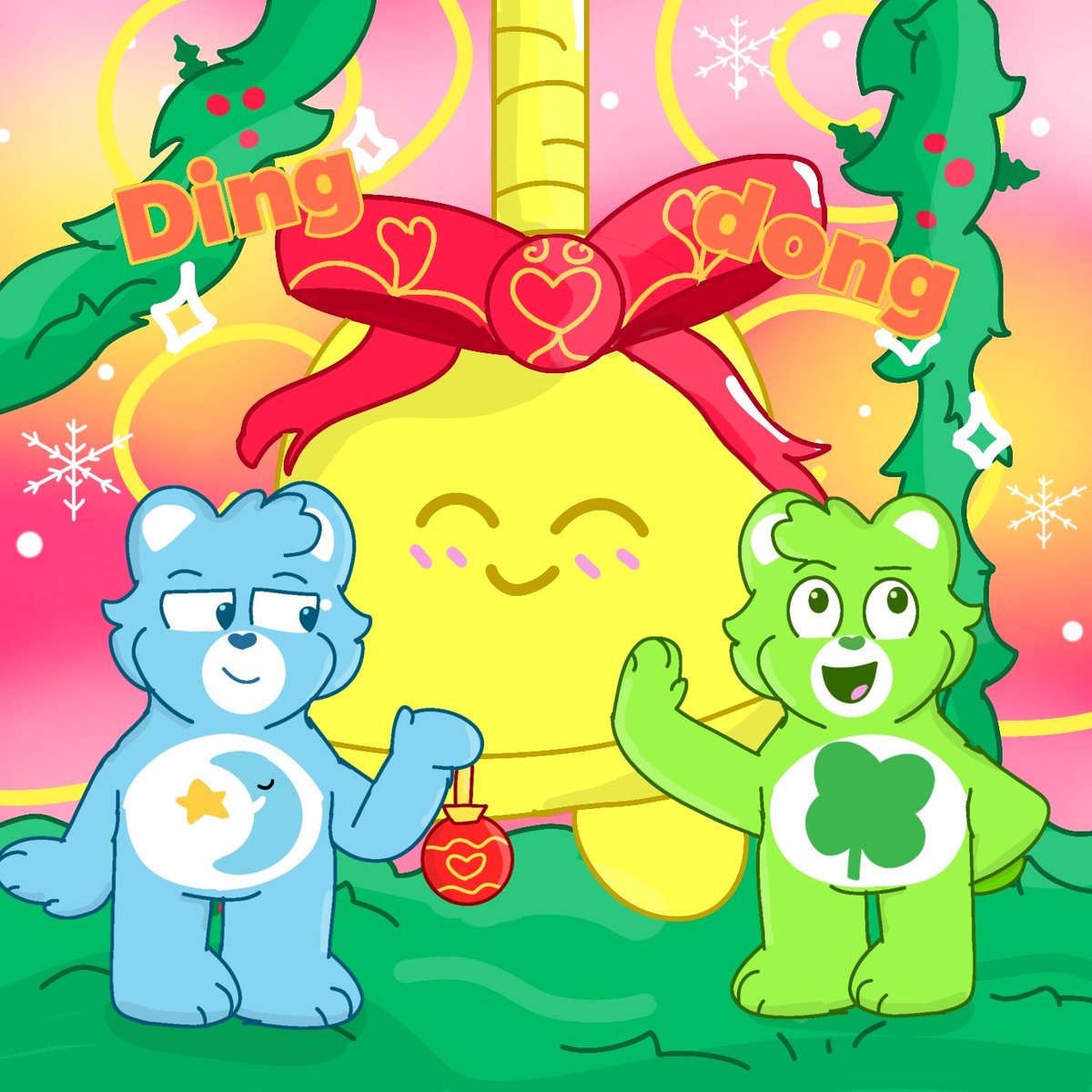 Gatinhabrep's tweet photo. O sino está tocando para novas aventuras e amigos que teremos no próximo ano!❤️✨🐻🩵 https://t.co/3qFPTT2IjK