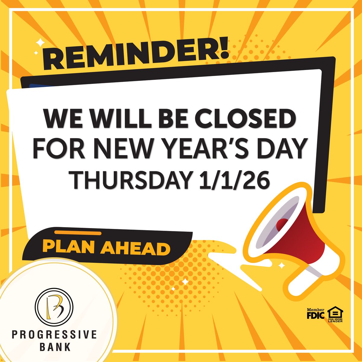 PROGRESSIVE BANK tweet media