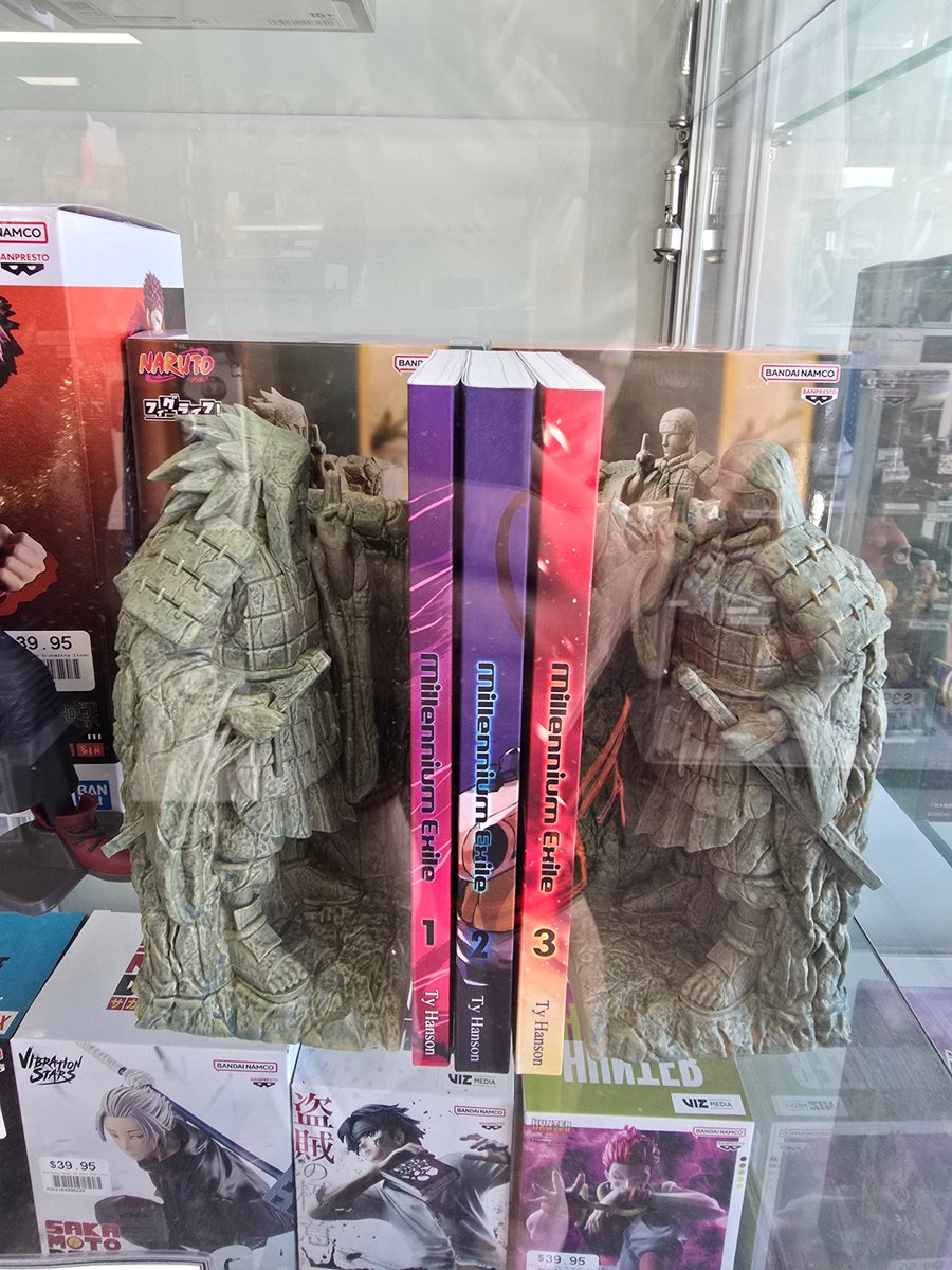 Went to my local #anime shop and saw my books being used to promote their latest stock of #naruto book ends. 

Pretty dope moment ngl.