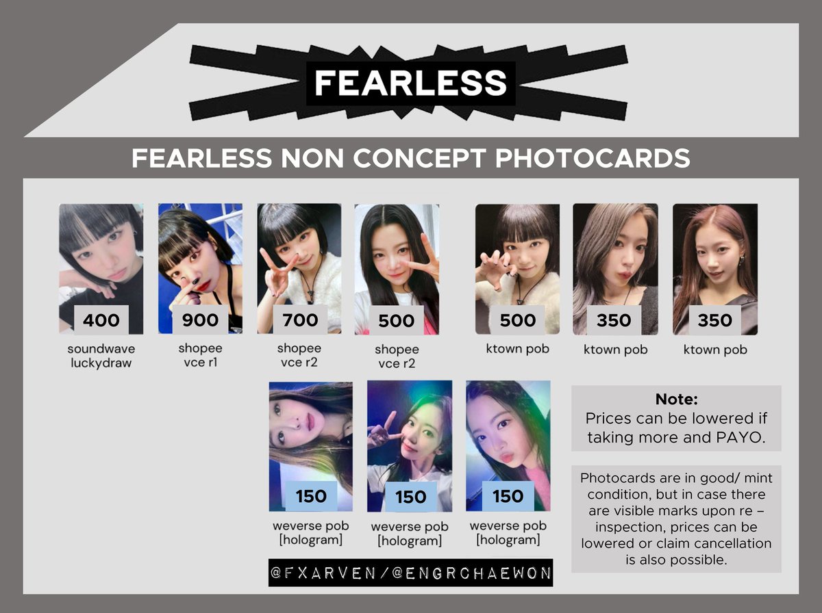 engrchaewon's tweet photo. WTS/LFB lesserafim ph

see photos for prices
nego dop (max 1 month with nrdp)

Reply/dm to claim

Free pf
Loc: Albay
Mop: gcash
Mod: jnt

Sakura Chaewon Yunjin Kazuha Eunchae fearless ktown soundwave m2u shopee naver https://t.co/DTEQ786XdJ