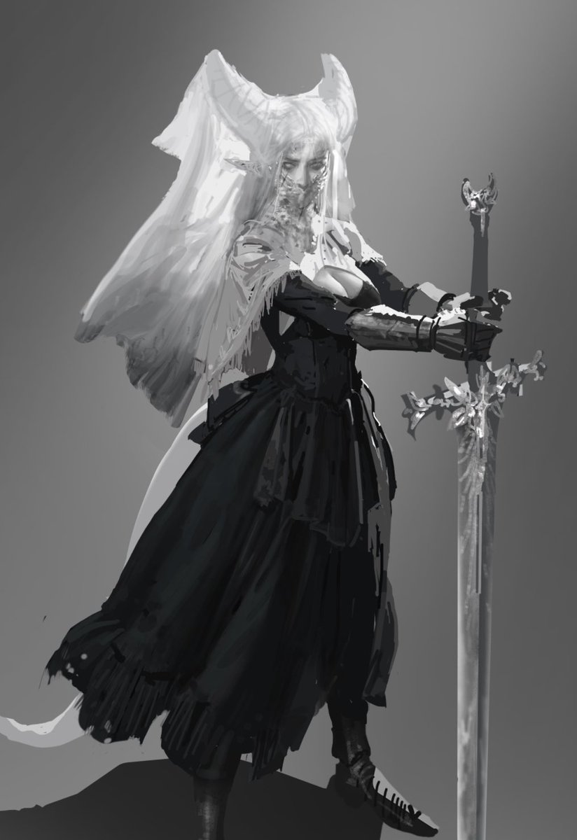 yuhong_ding's tweet photo. Sister Ilesia, the Dragon Slayer 
Design sketch for my Coloso class.
Finished painting and full video process will be released next month as the class release!
Link in bio https://t.co/WfKrtFBQGv