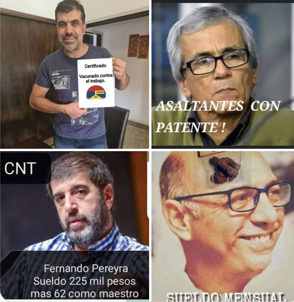 DESAPARECIDOS
AUMENTA OSE;ANTEL; UTE; DEVOLVERAN MENO$$$ DEL FONASA; ASESINATOS EN ALZA... ENTRE OTROS DESASTRES DE GESTION... DONDE ESTAN ESTOS DEFENSORES DEL TRABAJADOR Y EL PUEBLO?... LA PRENSA <a href="/Canal4_UY/">Canal 4</a> ; <a href="/canal10uruguay/">Canal 10</a> ; <a href="/teledoce/">𝗧𝗲𝗹𝗲𝗱𝗼𝗰𝗲 📺</a>  no los encuentran para consultarlos?