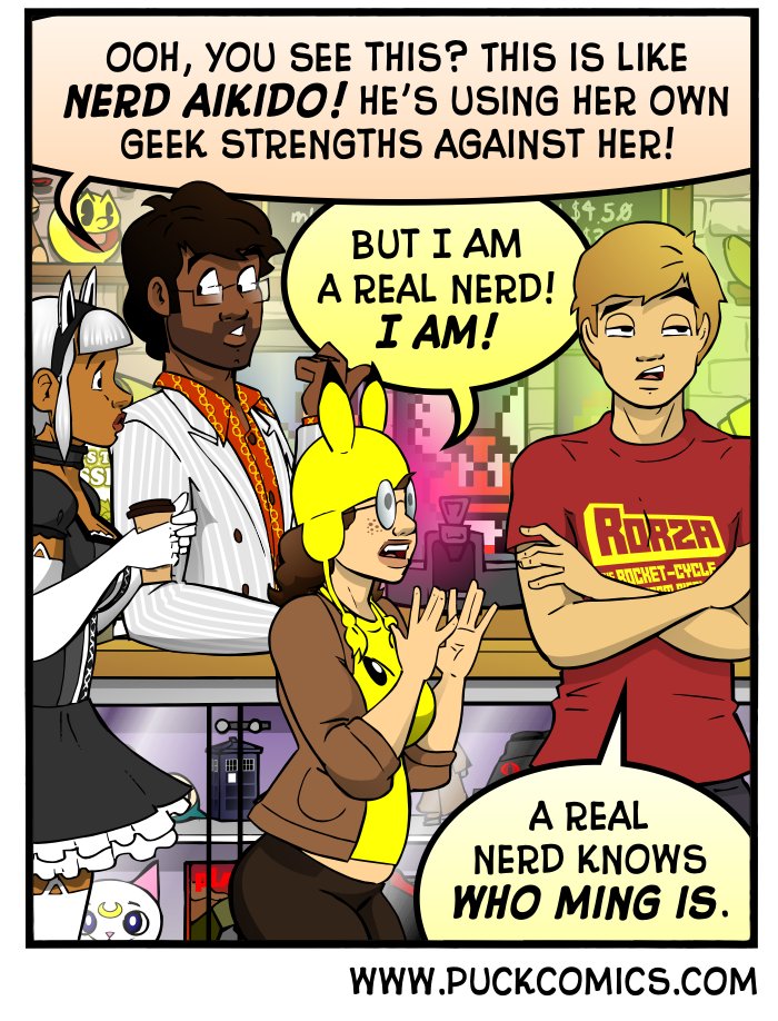 Exploit insecurity.  From the #webcomic Puck!