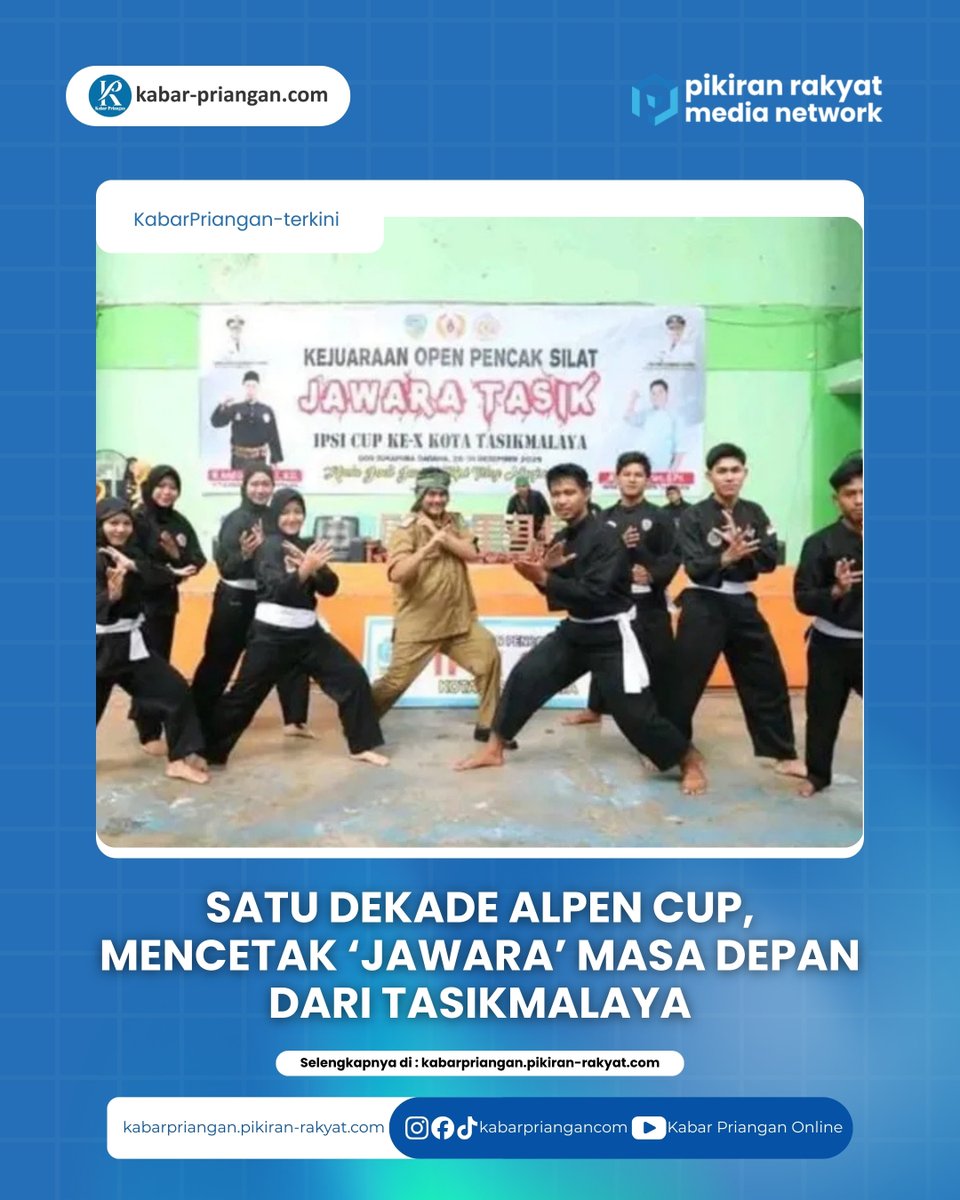 Gedung Olahraga (GOR) Sukapura bergemuruh. Ratusan pesilat muda berkumpul untuk unjuk gigi dalam ajang bergengsi Kejuaraan Alpen Pencak Silat (IPSI) Cup ke-X yang resmi dibuka pada Senin (29/12/2025).  

Selengkapnya kabarsingaparna.pikiran-rakyat.com/kabar-singapar…
