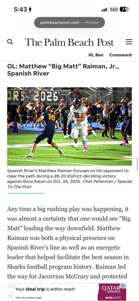 Matthew Raiman “Big Matt” tweet media