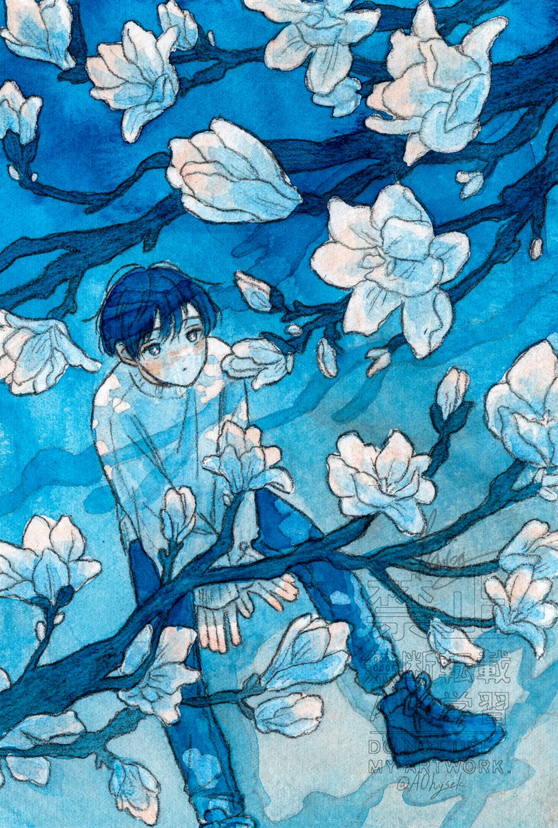 「春の先触れ」
#透明水彩